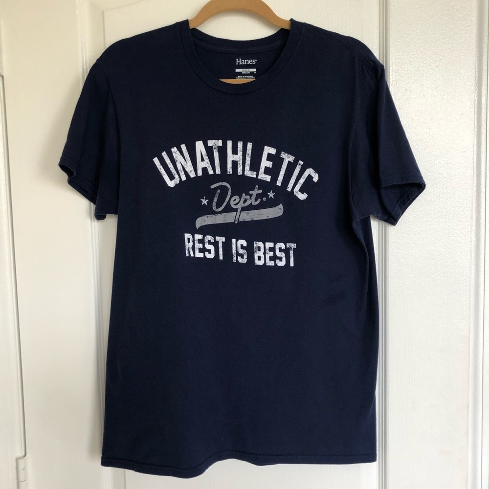 HANES Unathletic Dept Rest is Best Tee Size M